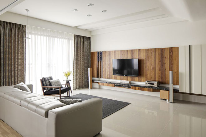 做個漂亮的電視背景墻，不讓客廳顯單調！